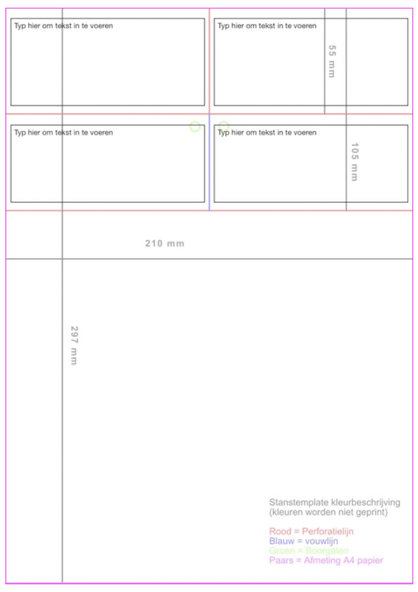 Printtemplate Bloementasje blanco orderbonnen