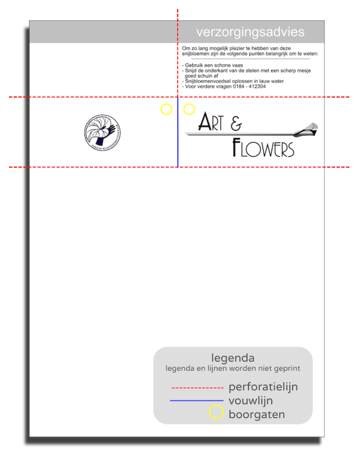 Eigen ontwerp Orderbonnen bloemist Art & Flowers