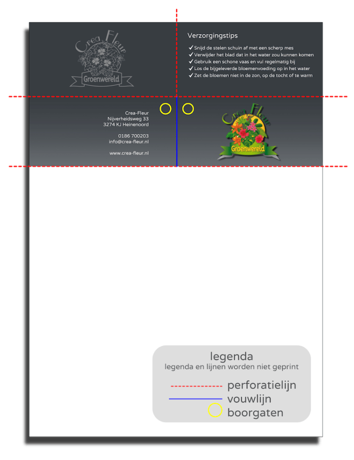 Eigen ontwerp Orderbonnen bloemist Crea-Fleur