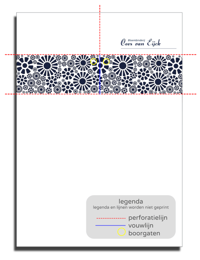 Eigen ontwerp Orderbonnen bloemist van Eijck
