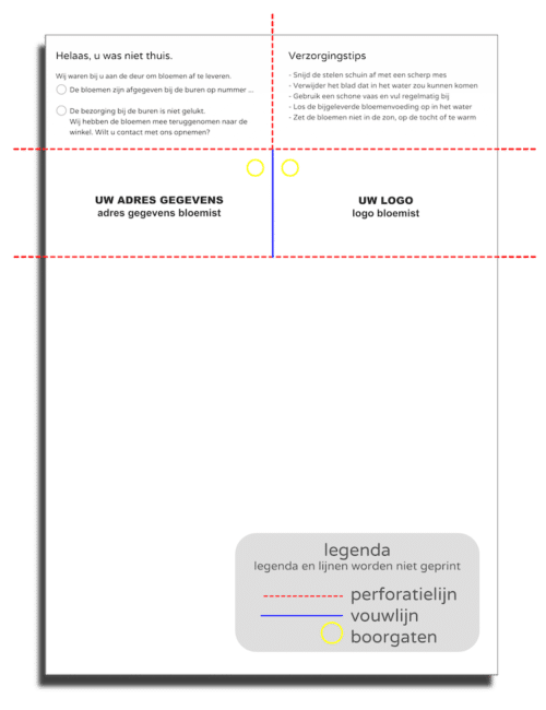 Bloementasje.nl Bloemisten orderbonnen eigen logo