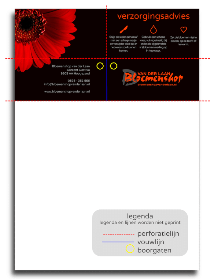 Robicon bloemisten orderbonnen Bloemenshop van der Laan